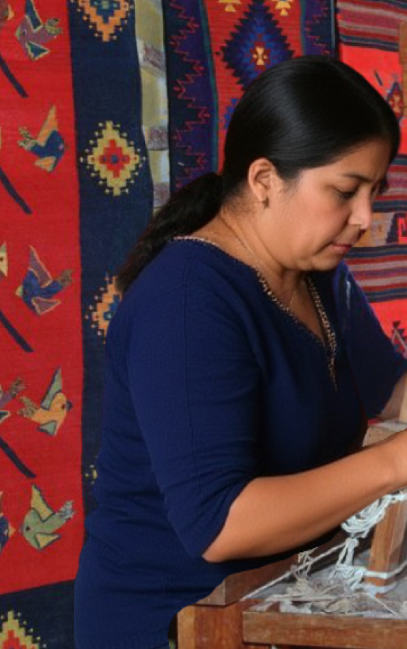 Textile weaving artisan
